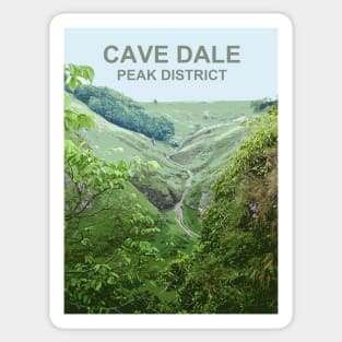 Peak District, Cave Dale, Derbyshire. Castleton. English countryside Sticker